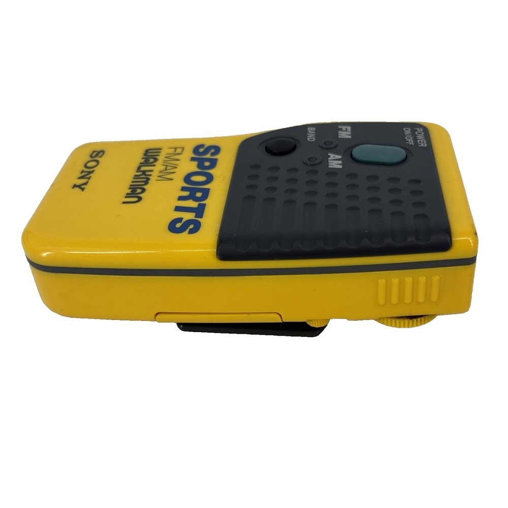 SONY Walkman Sports AM / FM Analog Radio SRF-8 with‎ Belt Clip Tested Yellow - Picture 4 of 6